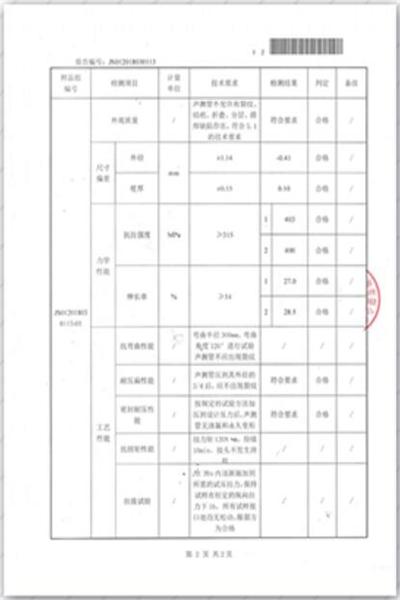 江苏出厂检测报告
